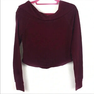 Brick Red Crop Top Sweatshirt